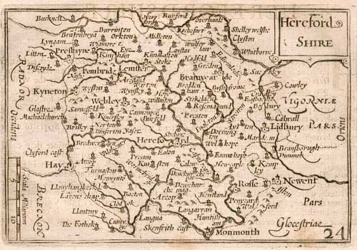 Miniature map of Herefordshire