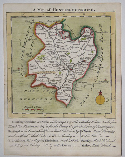 Miniature map of Huntingdonshire