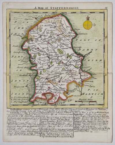 Miniature map of Staffordshire