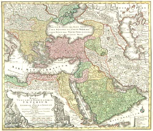 Turkish Empire with Greece, Arabia and Libya