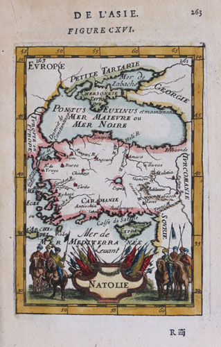 Miniature map of Turkey and Cyprus