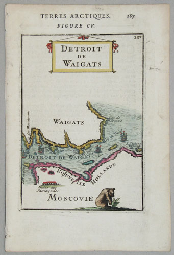 Miniature map of the Vaygach Strait