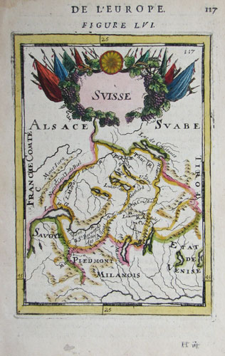 Miniature map of Switzerland