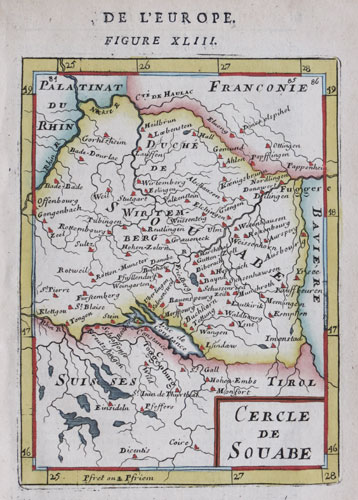 Miniature map of Swabia