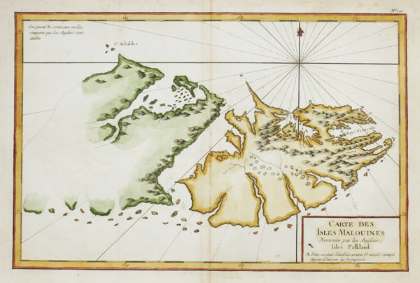 Early map of the Falkland Islands.