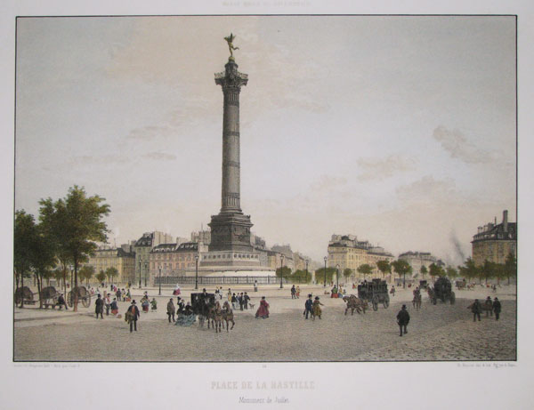 Fine view of the Place de la Bastille