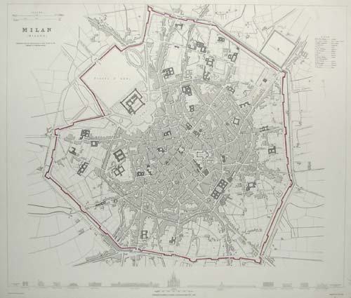 Townplan of Milan
