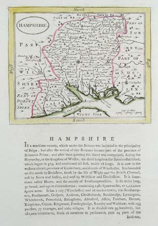 Miniature map of Hampshire