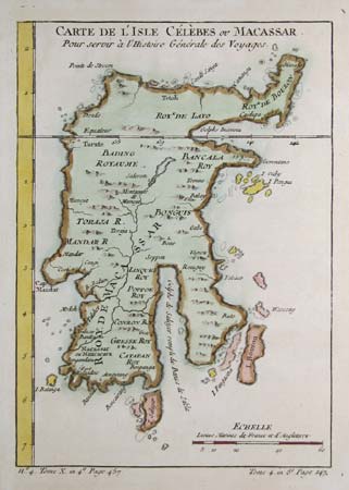 Map of Sulawesi or Celebes