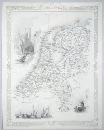 Decorative map of Holland