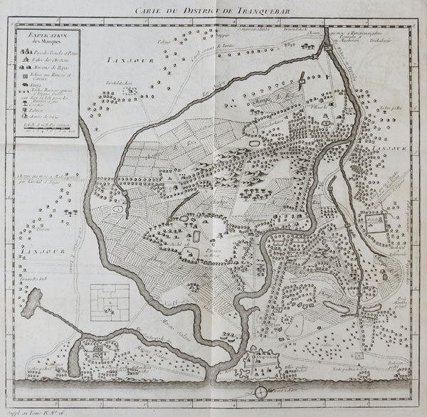 Early plan of Tharangambadi, Tamil Nadu