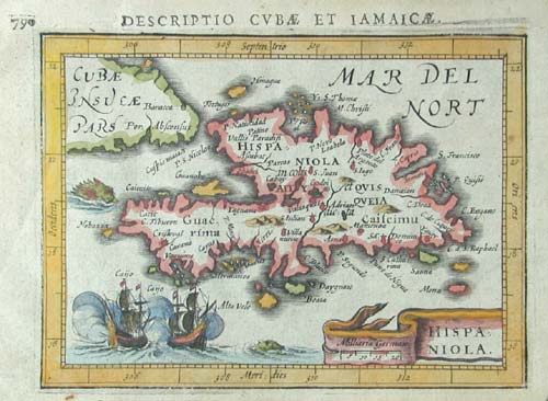 Miniature Map of Hispaniola