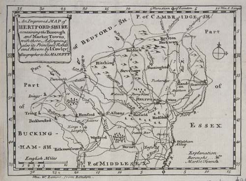 Map of Hertfordshire