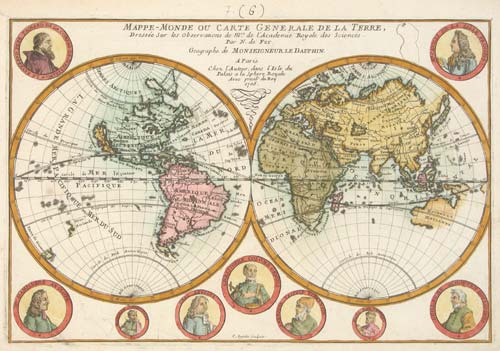 Double-hemisphere World map