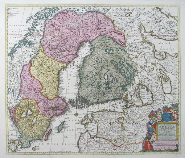 Map of Sweden with Finland and the other Baltic States