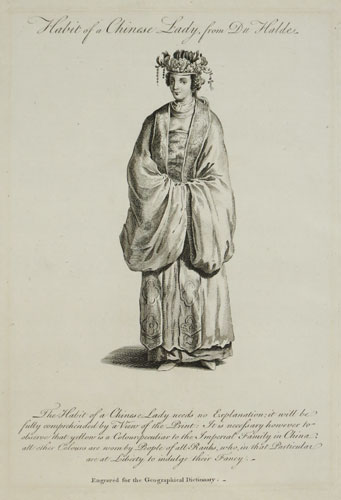 A costume plate of a Chinese lady