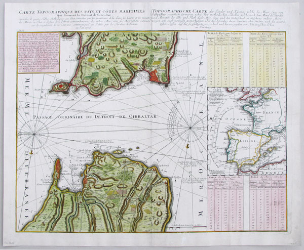 Chart of the Strait of Gibraltar in 1756