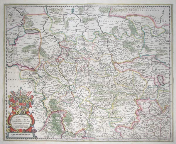 Map of Brunswick-Lüneburg, later Hanover.