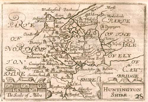 Miniature map of Huntingdonshire
