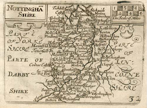 Miniature map of Nottinghamshire