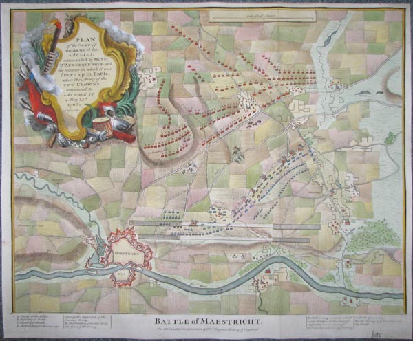 Plan of the Battle of Maastricht, 1703