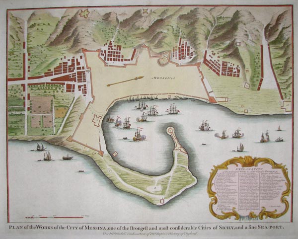 Plan of the defences of Messina in Sicily