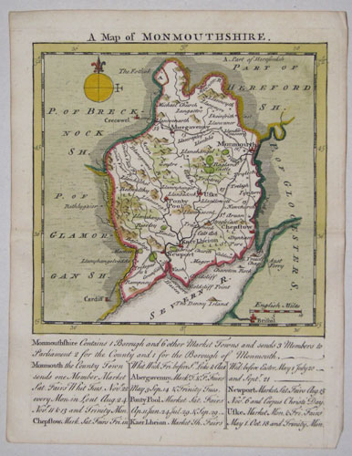 Miniature map of Monmouthshire