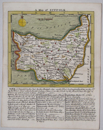 Miniature map of Suffolk