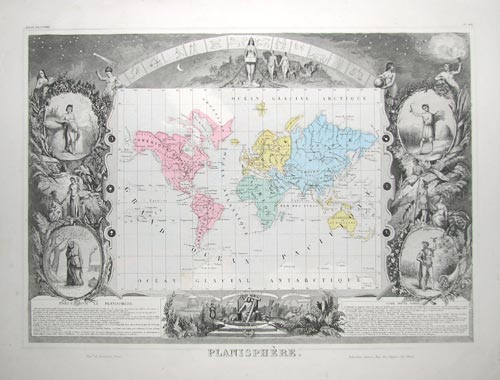 Set of maps of the World & 6 Continents