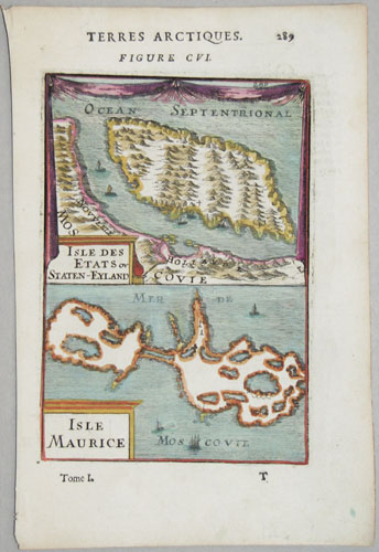 Miniature maps of two islands in the Vaygach Strait