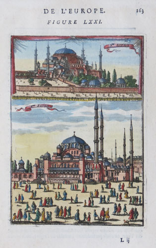 Miniature views of St Sophia in Constantinople