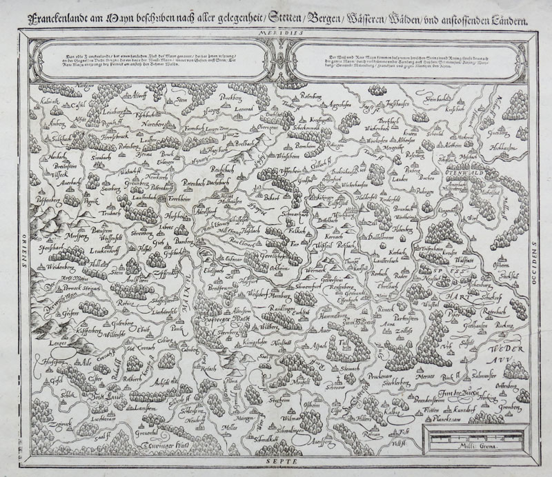 Woodcut map of Franconia