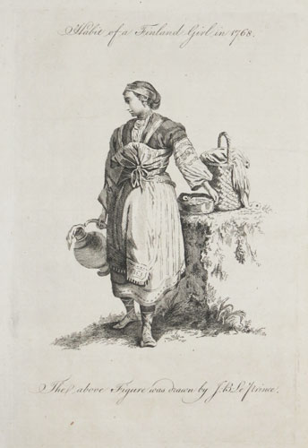 Costume plate of a Finnish girl