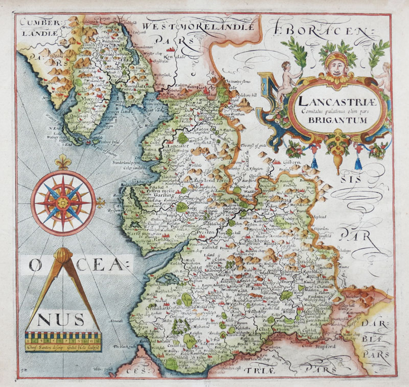 Early map of Lancashire