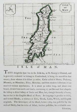 Miniature map of the Isle of Man