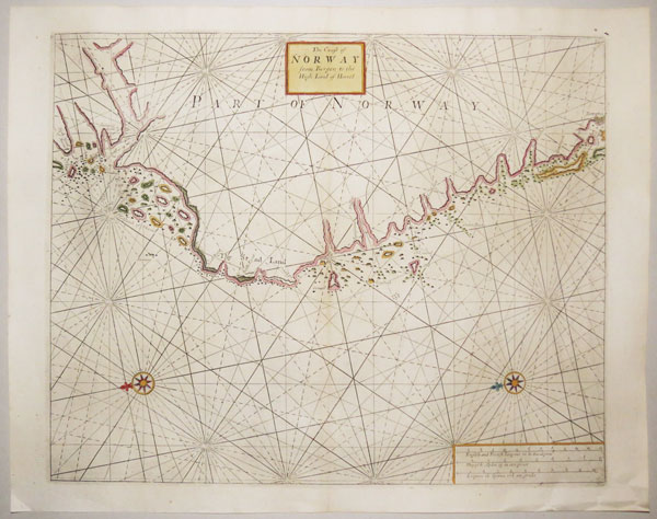 Scarce English sea chart of Norway