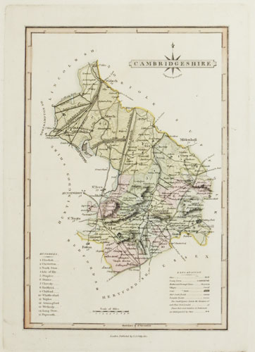 County map of Cambridgeshire
