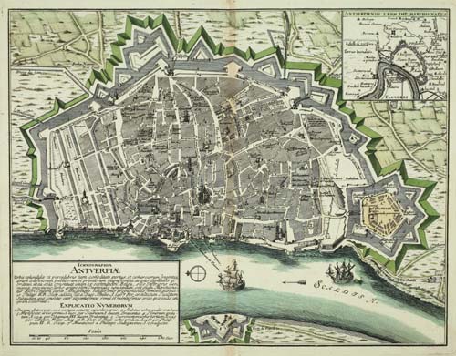 Townplan of Antwerp