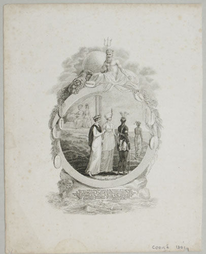 Allegorical print of Geography