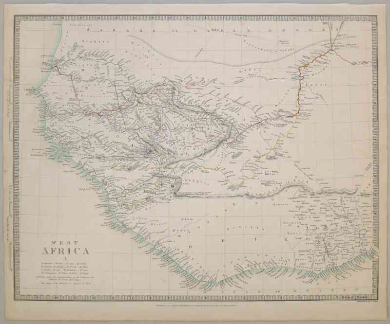 Detailed two-sheet map of West Africa