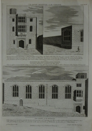 Elevations of Savoy Hospital and Chapel