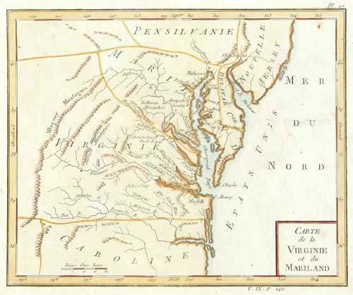 Virginia and Maryland map
