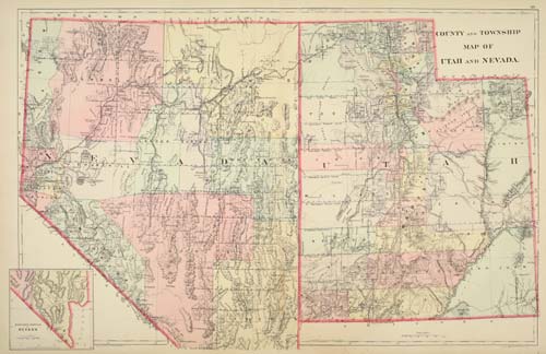 Map of Utah & Nevada
